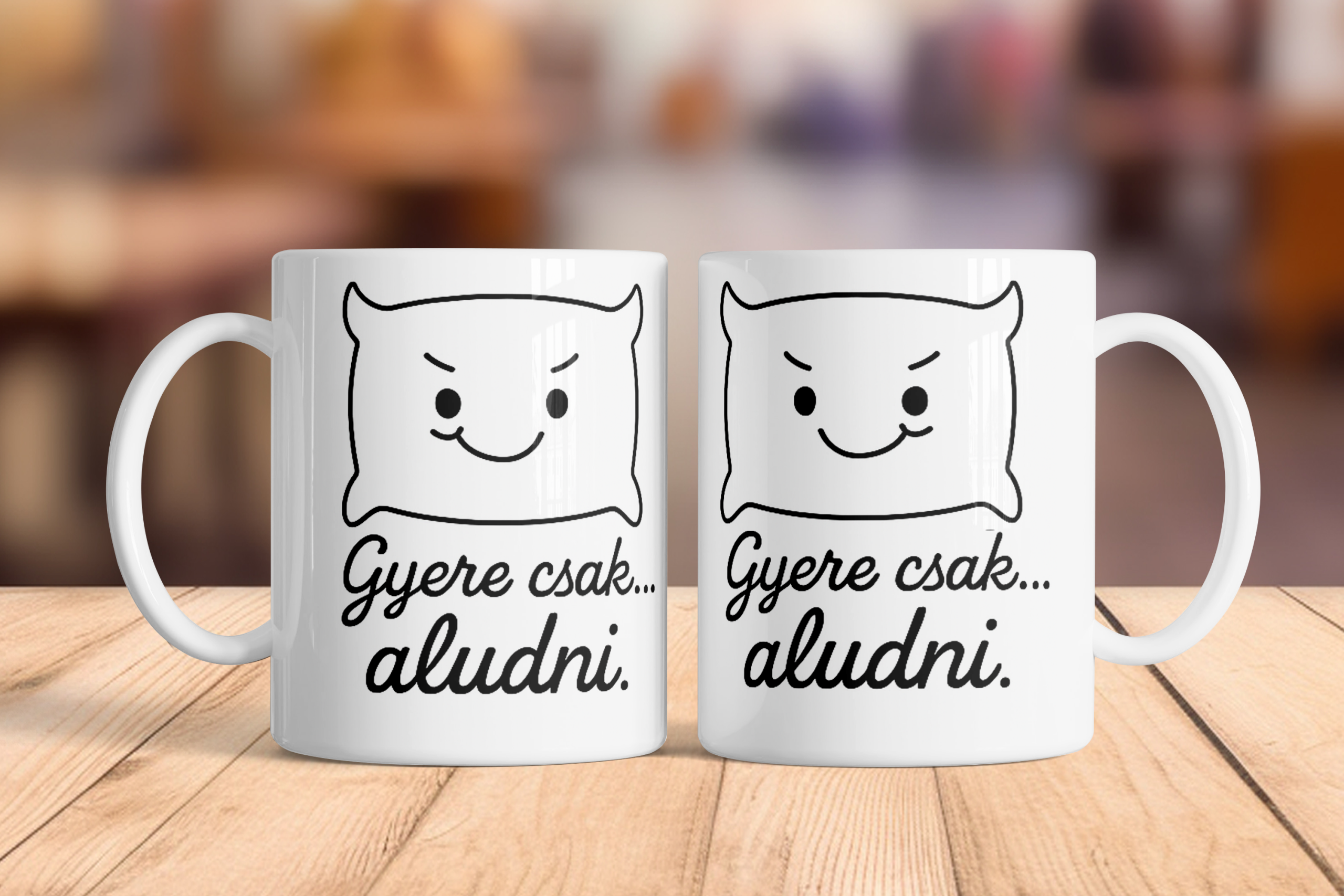 Aludni bögre kerámia 3 dl fehér „Gyere csak… aludni!”