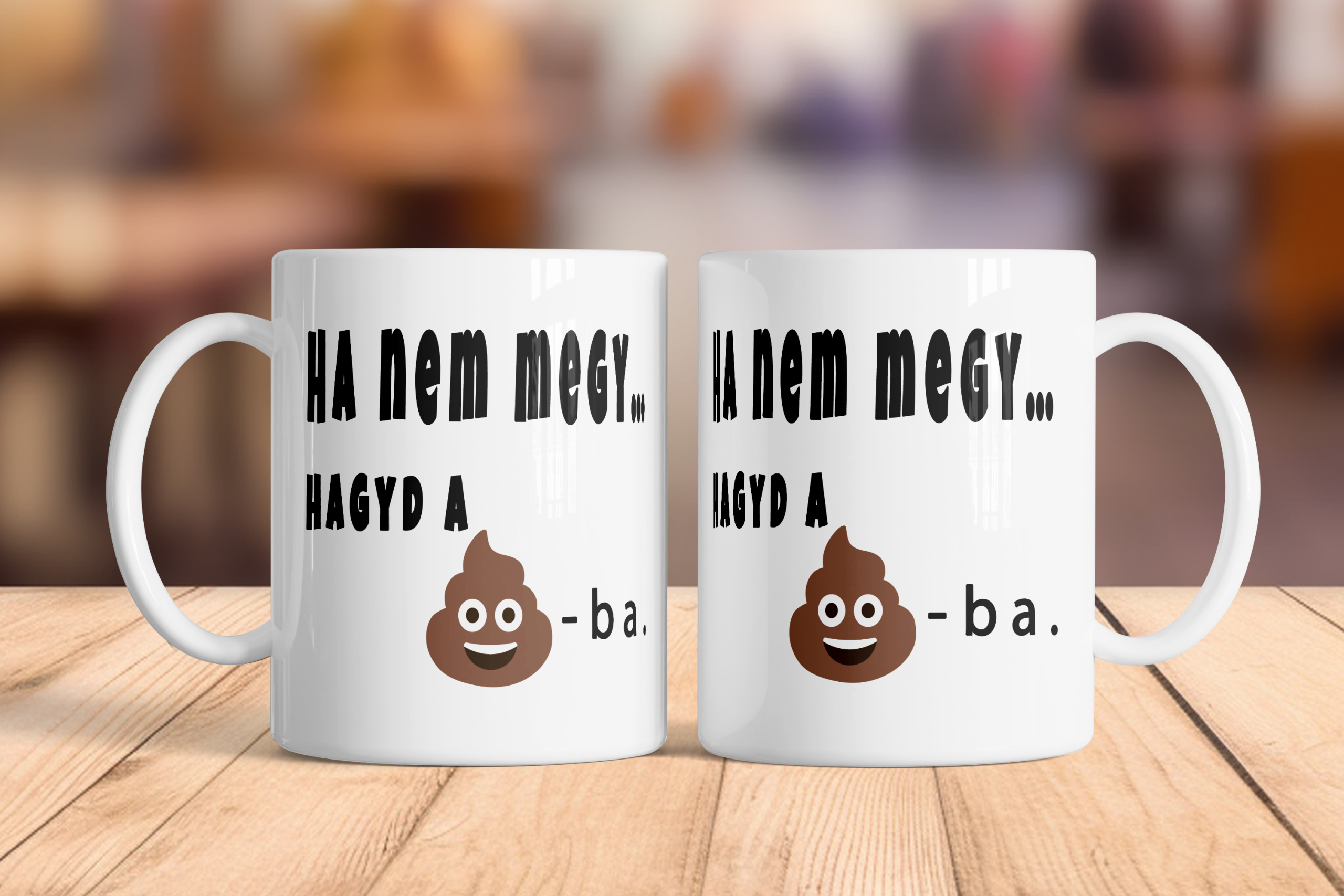 Ha nem megy bögre kerámia 3 dl fehér „Ha nem megy, hagyd a 💩-ba”