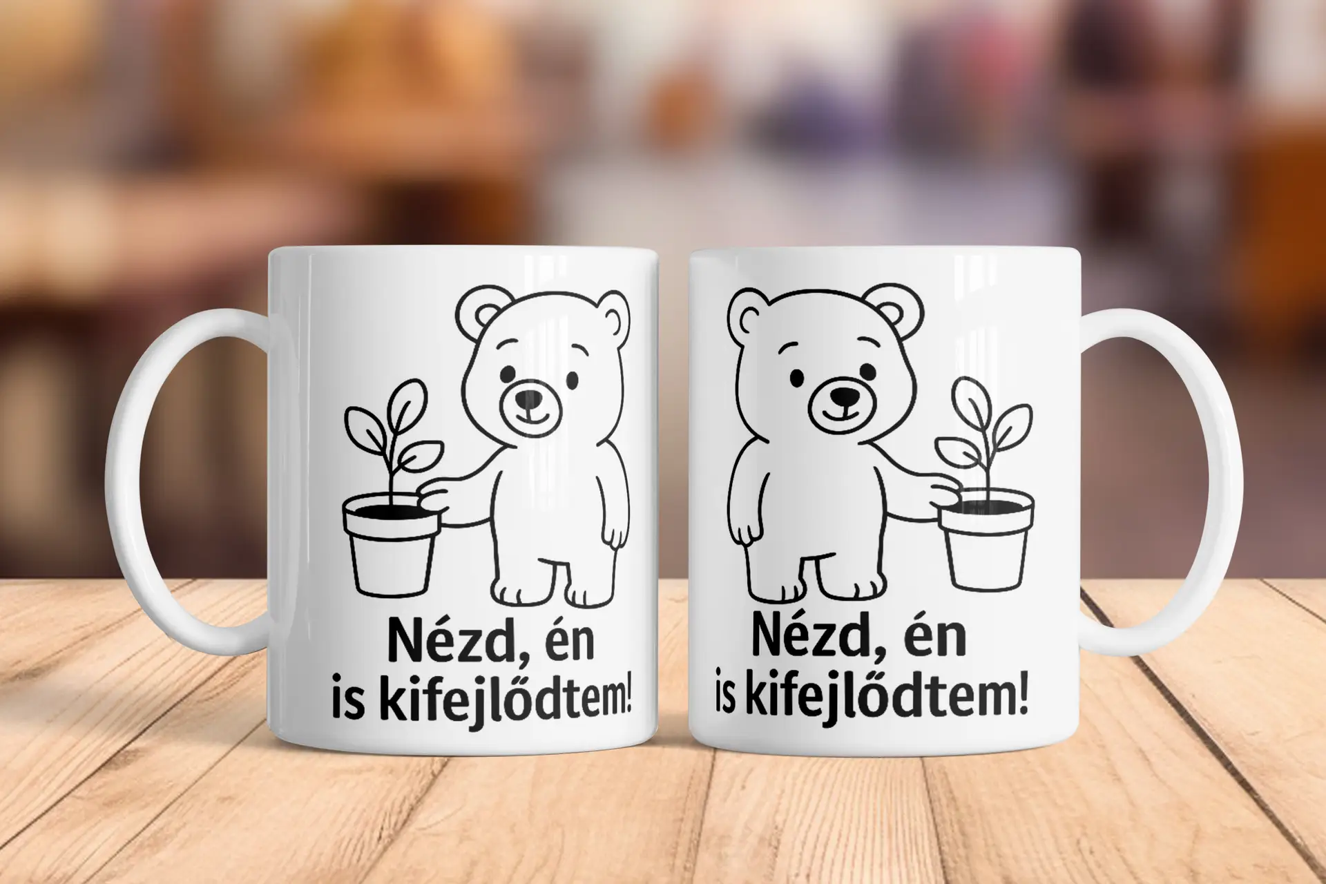 Kifejlődtem bögre kerámia 3 dl fehér „Nézd, én is kifejlődtem”