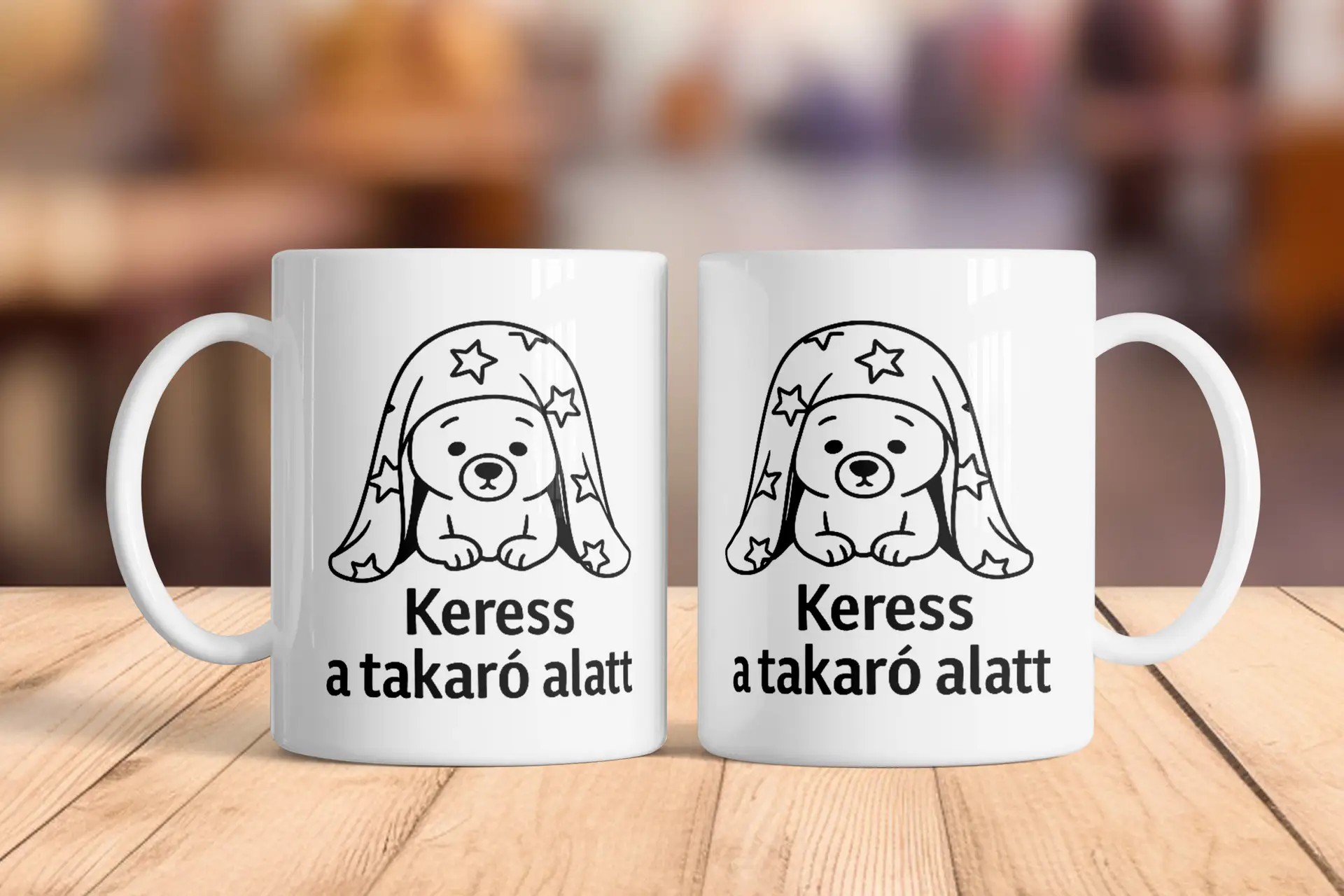 Keress a takaró alatt bögre kerámia 3 dl fehér „Keress a takaró alatt”