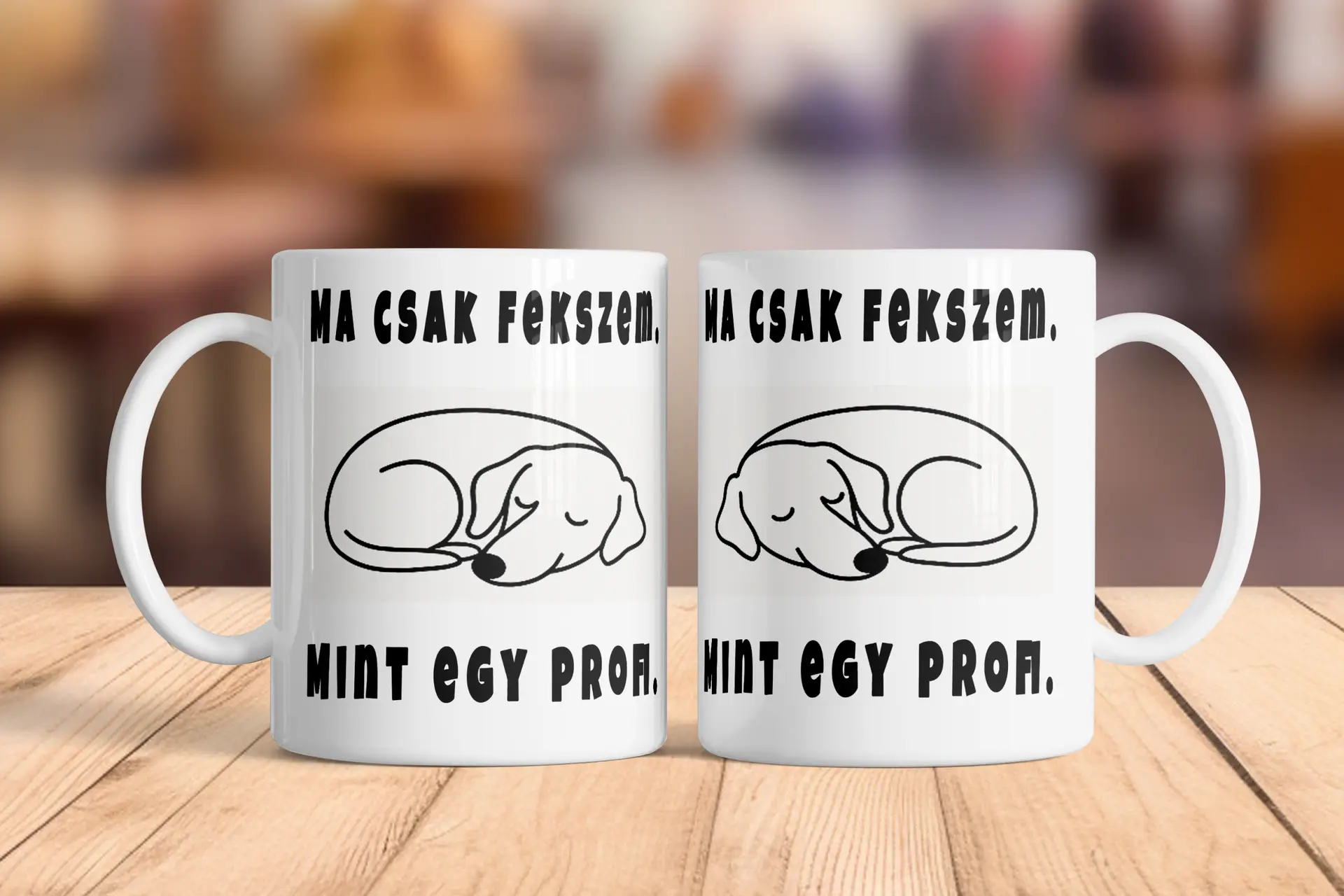 Fekszem bögre kerámia 3 dl fehér „Ma csak fekszem, mint egy profi”