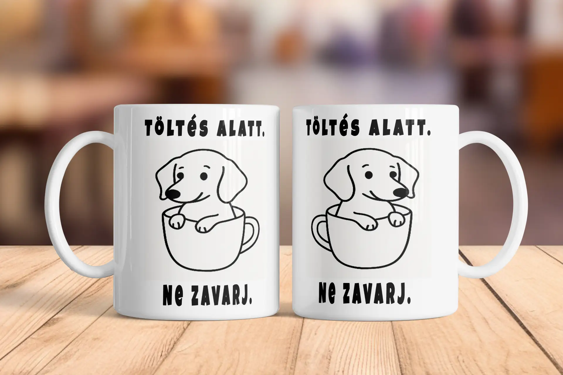 Ne zavarj bögre kerámia 3 dl fehér „Töltés alatt, ne zavarj!”