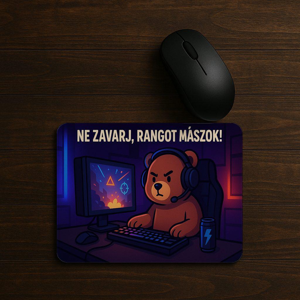 Gaming egérpad felirattal – „Ne zavarj, rangot mászok”