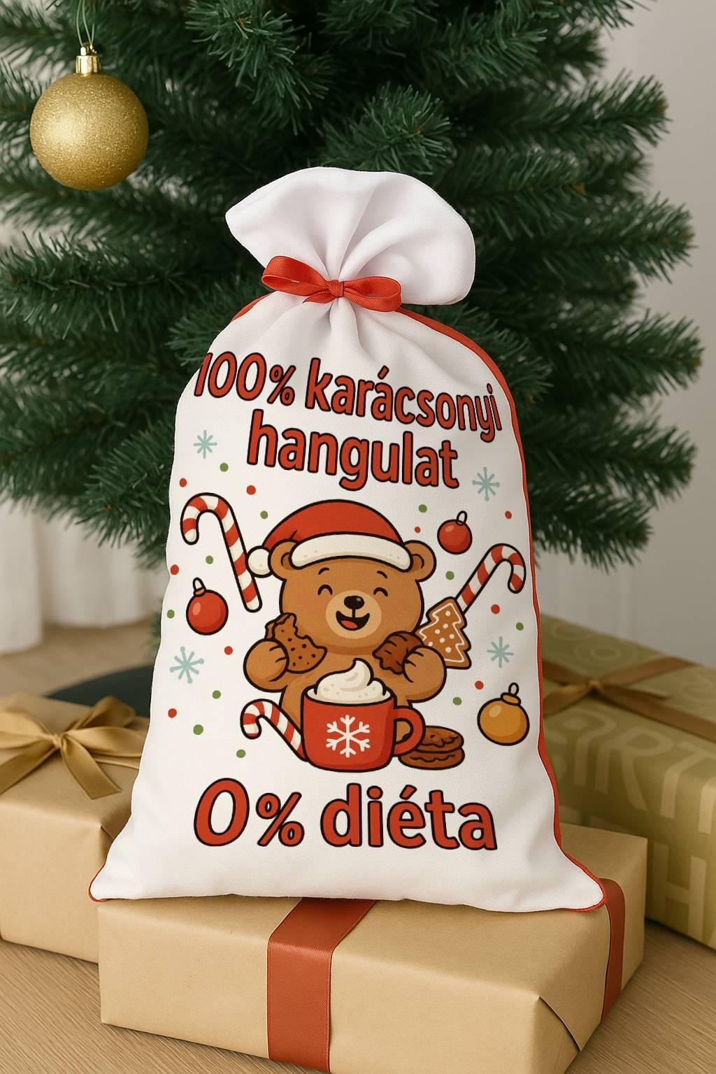 Cuki macis mikulászsák karácsonyi mintával