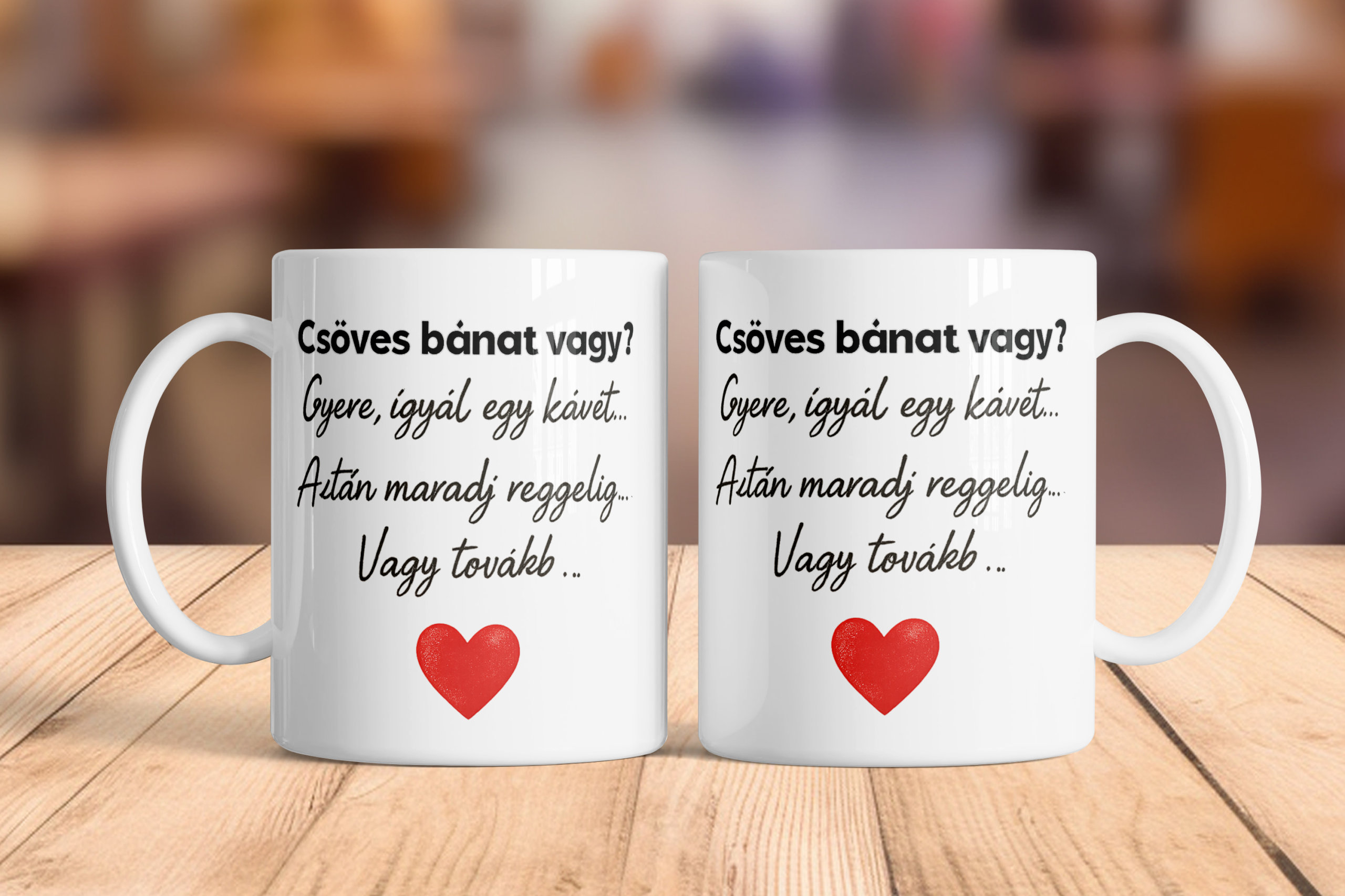 „Csöves bánat vagy?” vicces kávés bögre fehér 3 dl kerámia