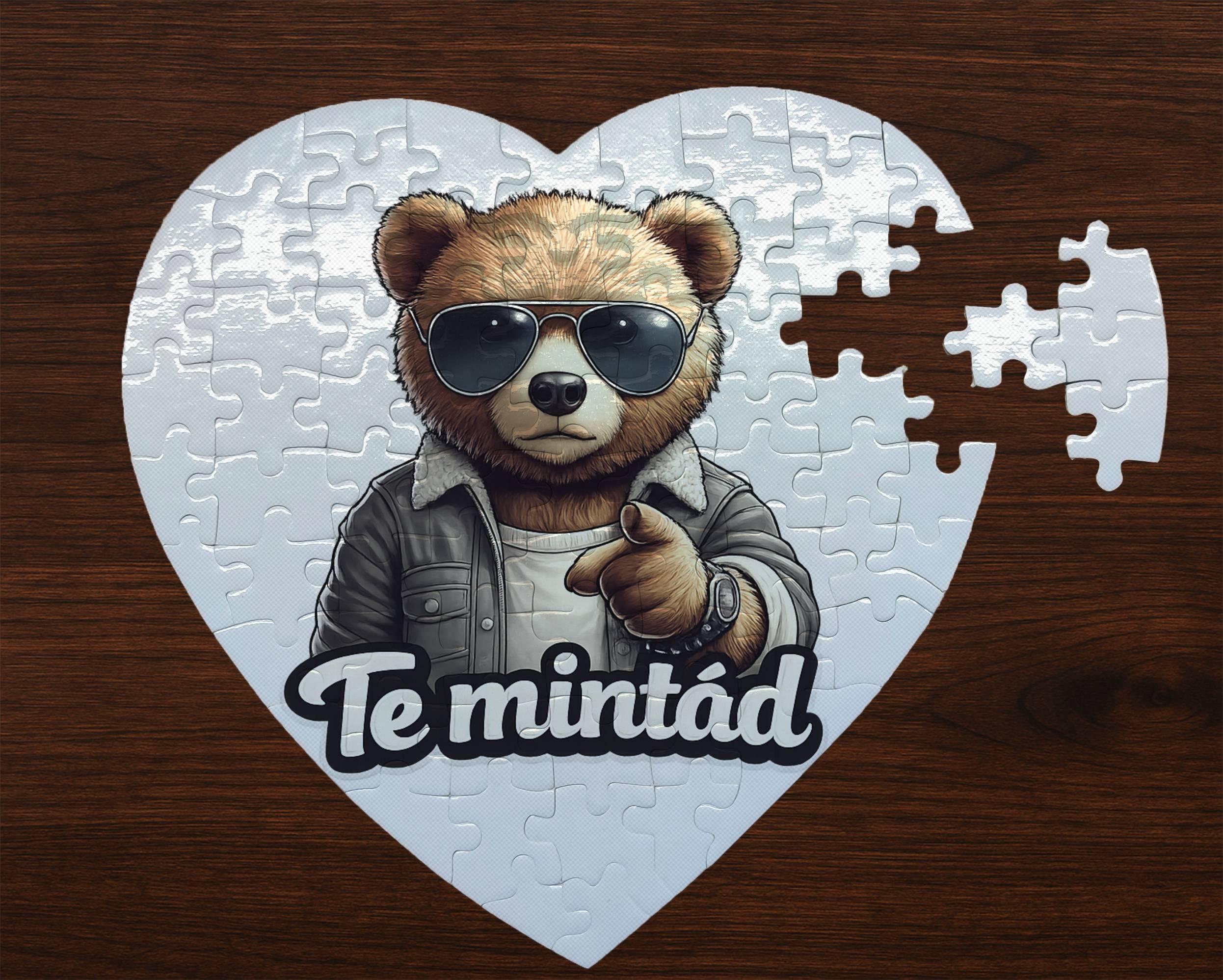 Szív alakú puzzle – egyedi fotóval személyre szabható ajándék